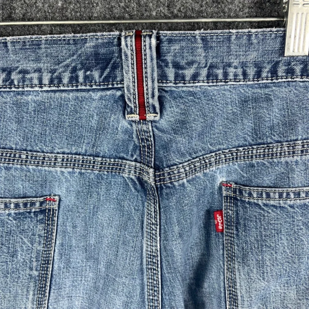 Levi's Worker Denim Shorts Mens 40 Blue Light Wash Carpenter Utility Relaxed